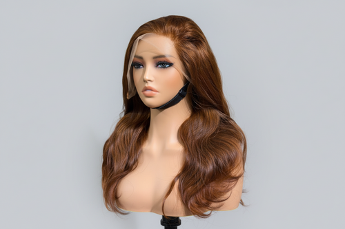 Body Wave Frontal Wig Brown Colored 18 Inches Hot Selling 100% Raw Hair