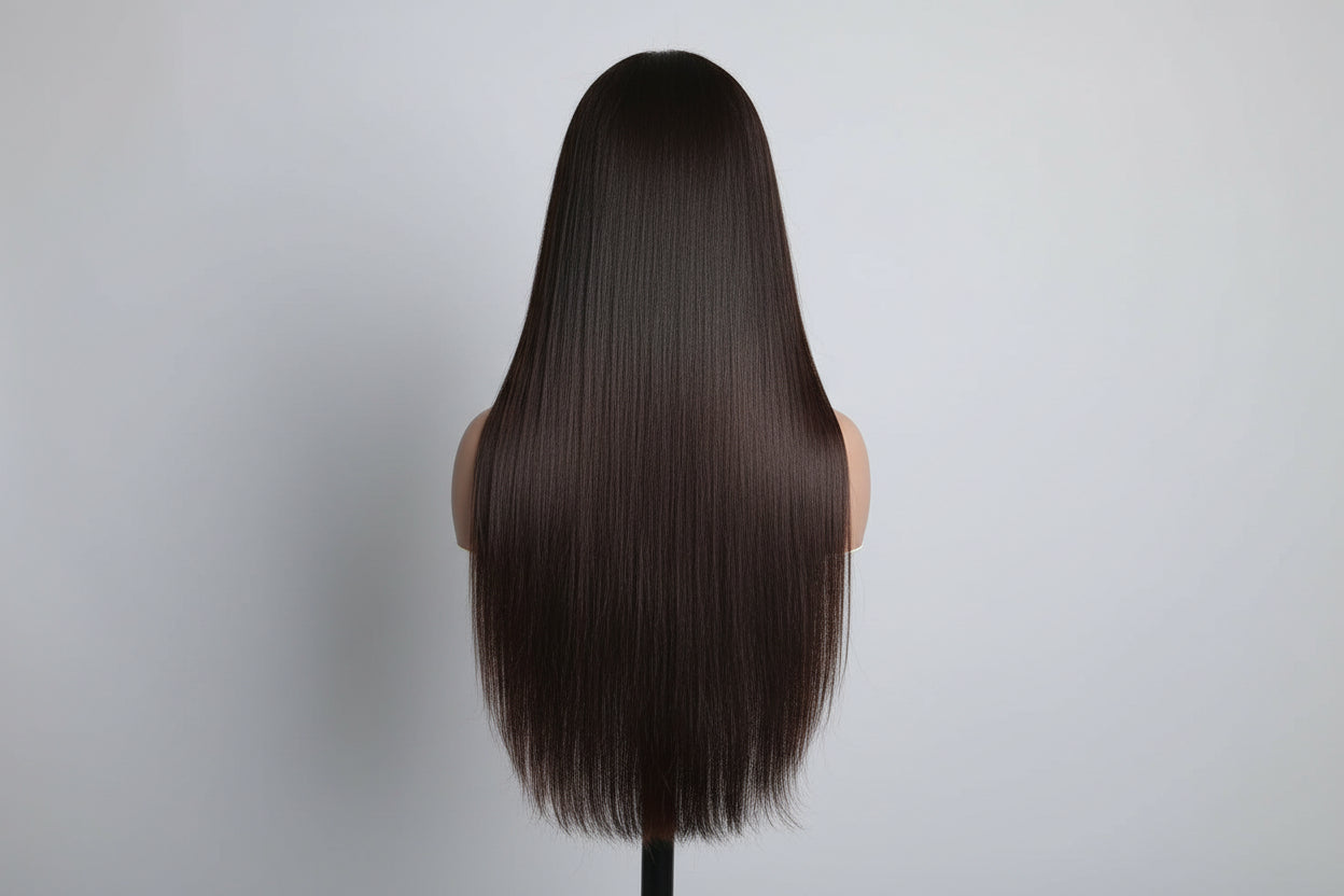 Raw Vietnamese Super Double Drawn Bone Straight Bob Wigs Ombre Brown HD Transparent Lace Frontal Human Hair Wigs Bleached Knots