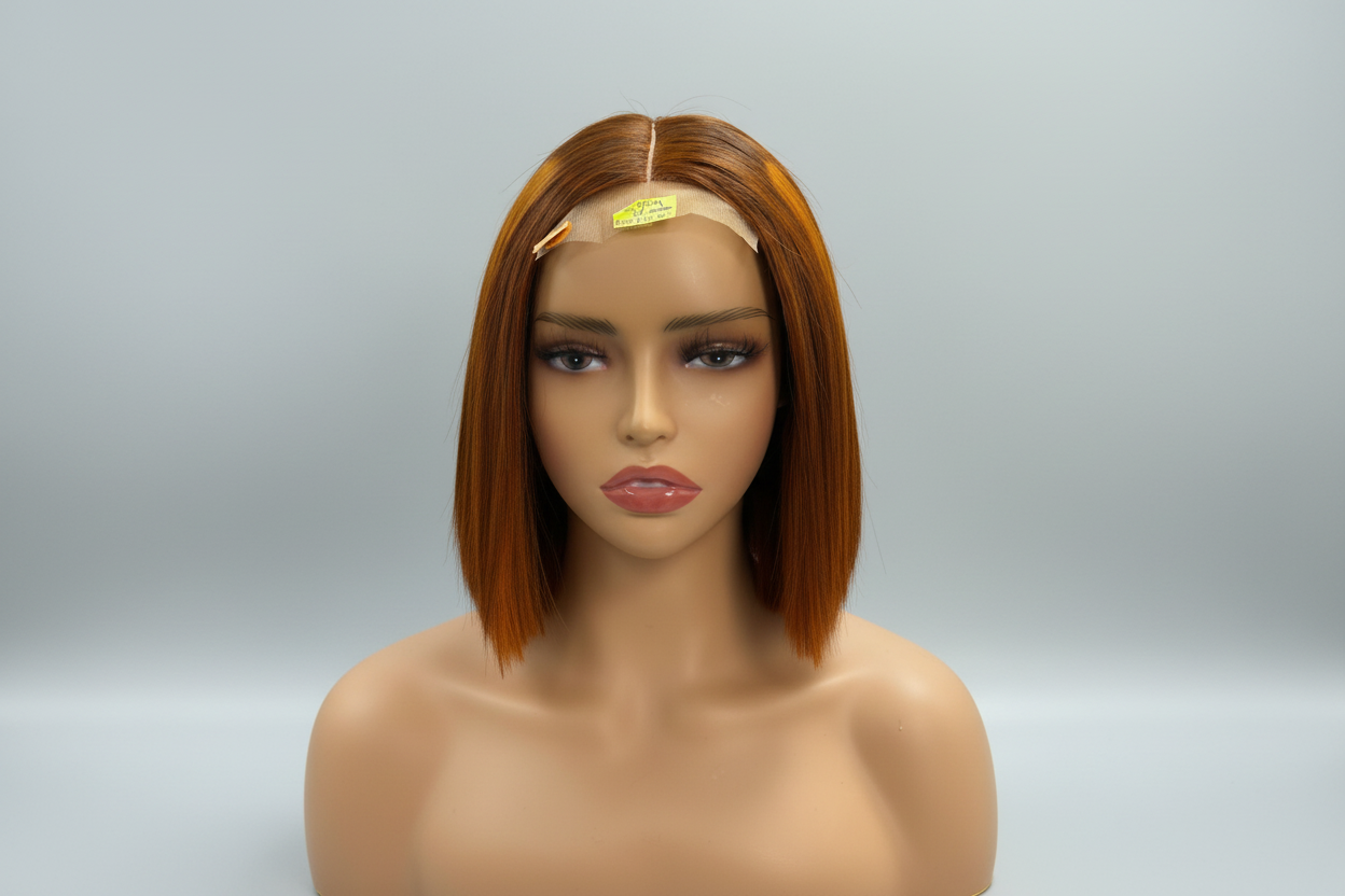 Luxury Raw Vietnamese Bone Straight Bob Wig – Piano Color #F14 (8 Inch)