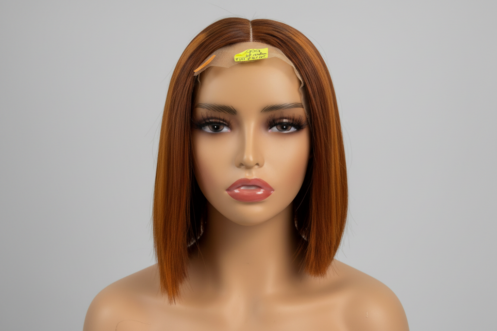 Luxury Raw Vietnamese Bone Straight Bob Wig – Piano Color #F14 (8 Inch)