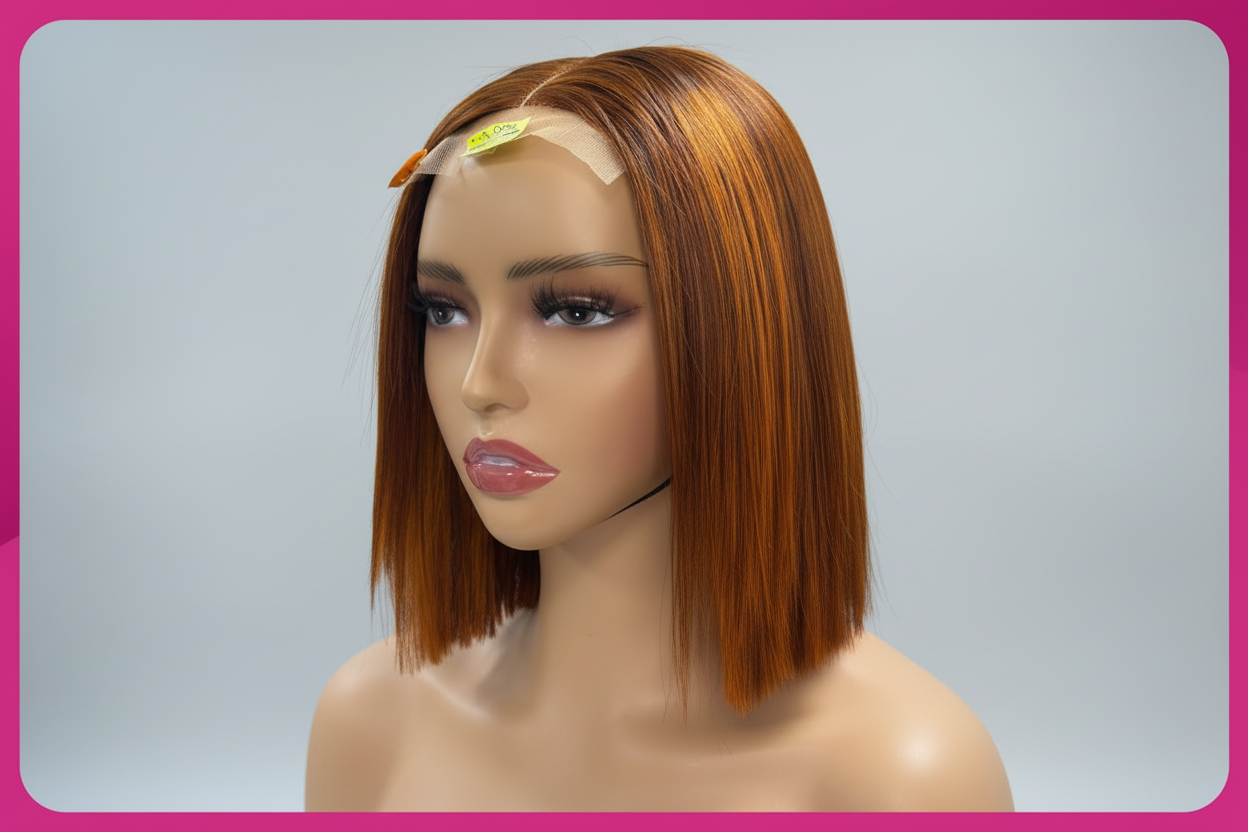 Luxury Raw Vietnamese Bone Straight Bob Wig – Piano Color #F14 (8 Inch)