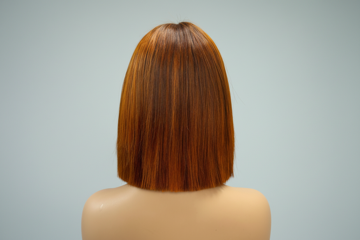 Luxury Raw Vietnamese Bone Straight Bob Wig – Piano Color #F14 (8 Inch)